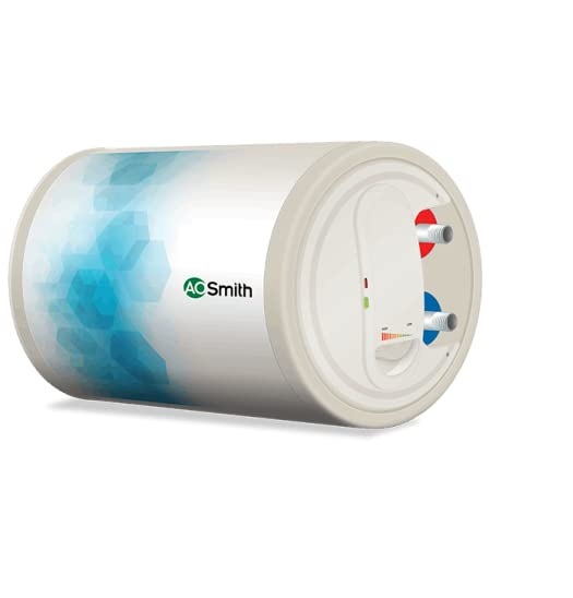 AO Smith Elegance Slim Horizontal water heater Geysers White 15 Ltrs